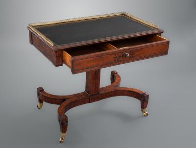 Fine Regency Brass Mounted Writing Table