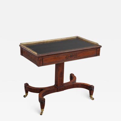 Fine Regency Brass Mounted Writing Table