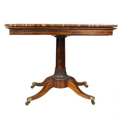Fine Regency Calamander and Rosewood Games Table