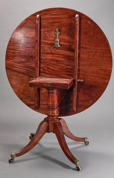 Fine Regency Mahogany and Ebony Inlaid Breakfast Table