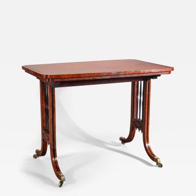 Fine Regency Ribbon Library Table