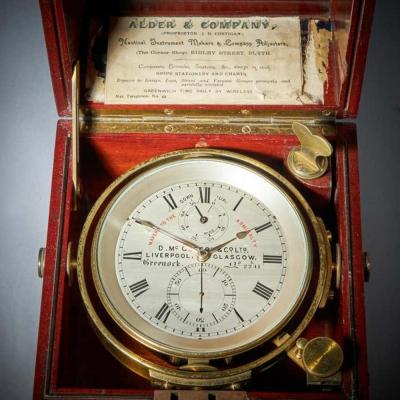 Fine Scottish Two Day Marine Chronometer Signed and Numbered D McGregor 