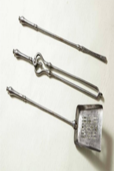 Fine Set of Georgian Steel Fire Tools
