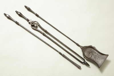 Fine Set of Steel Fire Tools