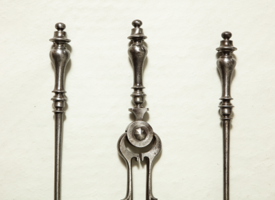 Fine Set of Steel Fire Tools