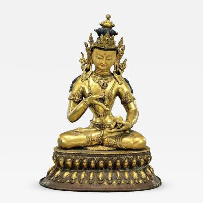 Fine Sino Tibetan Bronze Statue of Vajrasattva Bodhisattva