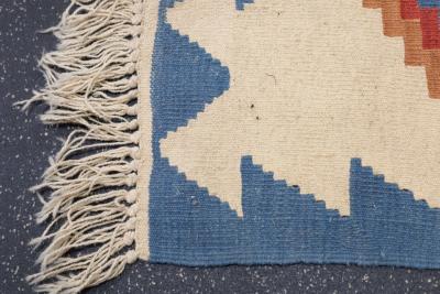 Fine Turkish Tribal Kilim Flat Weave Wool Rug 211 x 3 7 