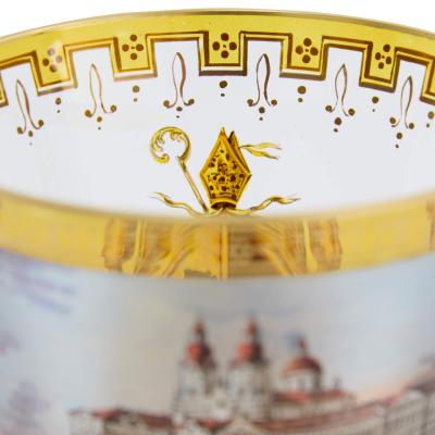 Fine Viennese Enamelled and Gilt Glass Beaker Melk Abbey c 1830