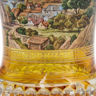 Fine Viennese Enamelled and Gilt Glass Beaker Melk Abbey c 1830