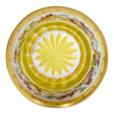 Fine Viennese Gilt and Enamelled Glass Beaker with Pansies