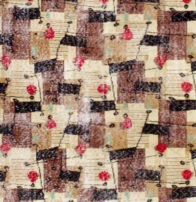 Fine Vintage Art Deco Rug 5 11 x 9 1 