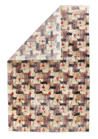 Fine Vintage Art Deco Rug 5 11 x 9 1 