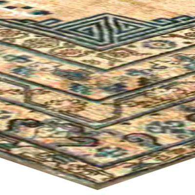 Fine Vintage Khotan Samarkand Handmade Wool Carpet
