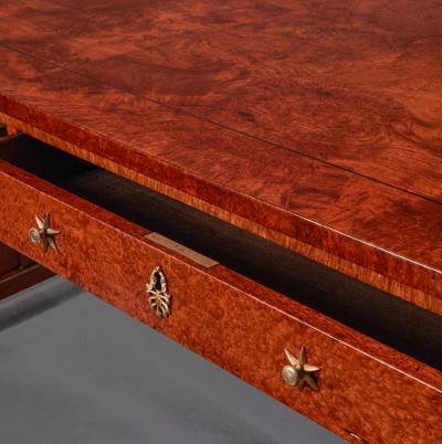 Fine William IV Mulberry Veneered and Ormolu Mounted Library Table