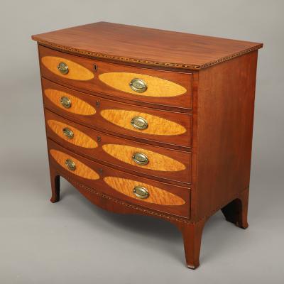 Fine and Rare Federal Bow Front Chest