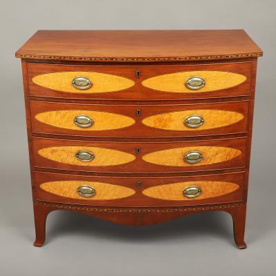Fine and Rare Federal Bow Front Chest