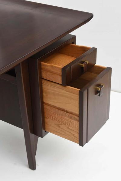 Fine and Unusual American Modern Dark Walnut Desk Edward Wormley