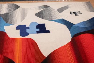 Fine mid century French designer wool tapestry 410 x 64 