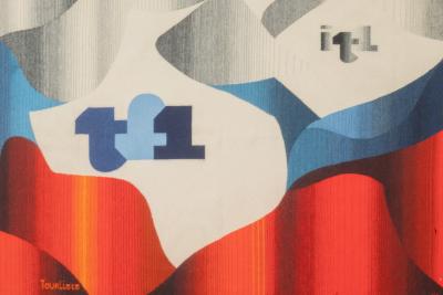 Fine mid century French designer wool tapestry 410 x 64 