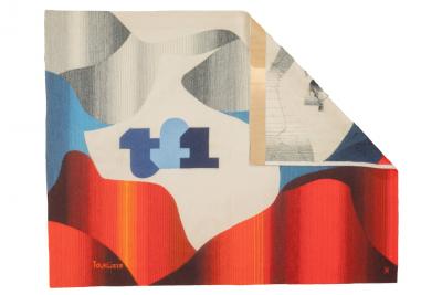 Fine mid century French designer wool tapestry 410 x 64 