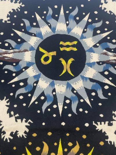 Fine mid century French tapestry signed by Jean Lurcat 4 9 x 6 7 