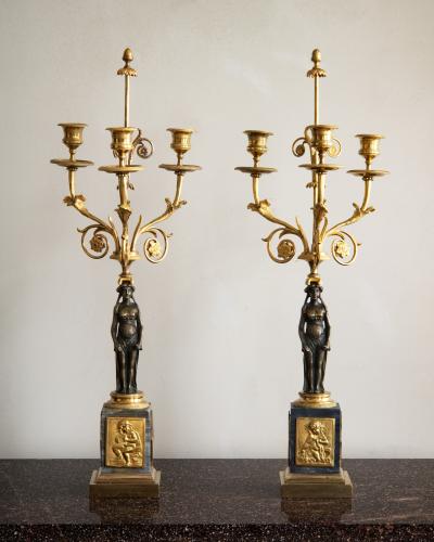 Fine pair of 18th century Gustavian candelabras