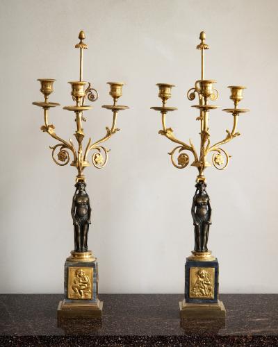 Fine pair of 18th century Gustavian candelabras