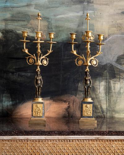 Fine pair of 18th century Gustavian candelabras
