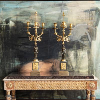 Fine pair of 18th century Gustavian candelabras