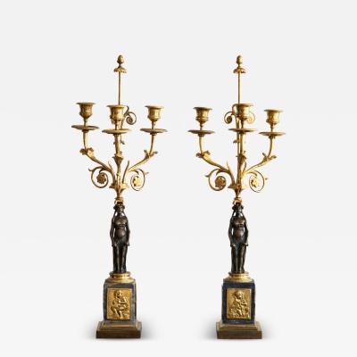 Fine pair of 18th century Gustavian candelabras