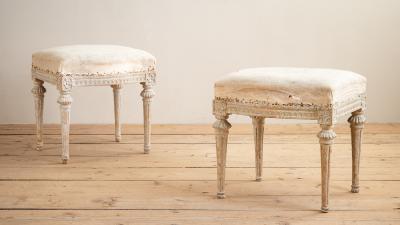 Fine pair of Gustavian Stools