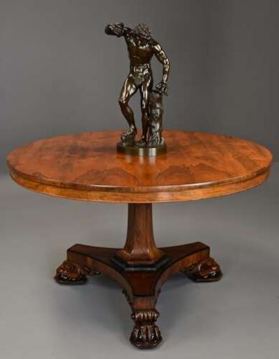 Fine quality 19th century William IV rosewood tilt top breakfast table