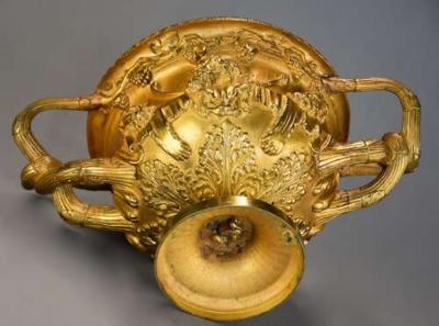 Fine quality 19thc Grand Tour gilt bronze reduction of The Warwick Vase