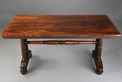 Fine quality William IVth rosewood centre or writing table
