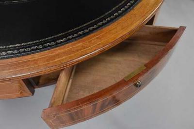 Fine quality early 19thc Regency mahogany drum table possibly Irish