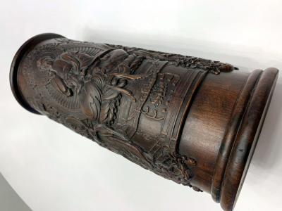 Finely Carved Chinese Brush Holder Pot
