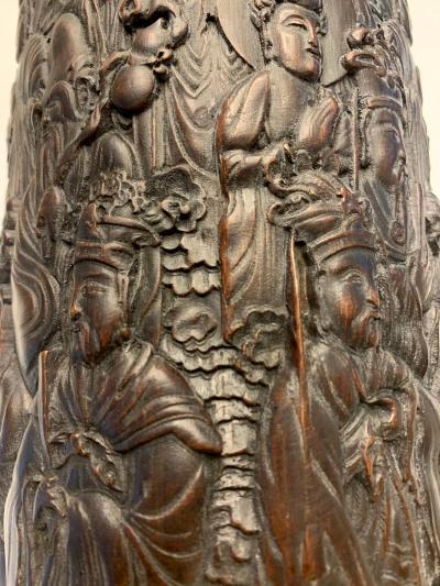 Finely Carved Chinese Brush Holder Pot