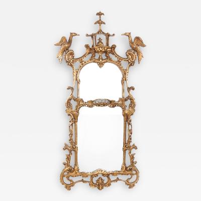 Finely Carved Giltwood Framed Hanging Wall Mirror