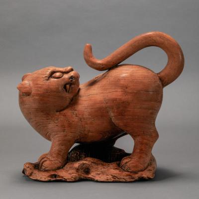 Finely Carved Hardwood Tiger