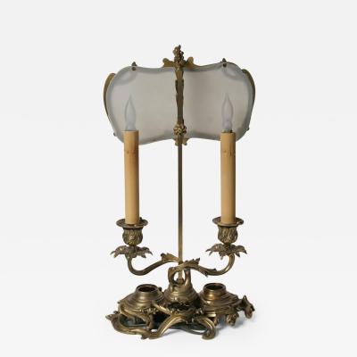 Finely Cast Louis XV Gilt Bronze Candlestick Lamp