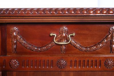 Finely Hand Carved Mahogany Wood Server Sideboard