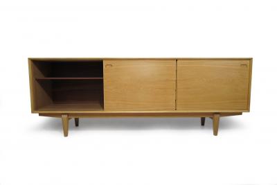 Finely Restored Danish White Oak Credenza Sideboard
