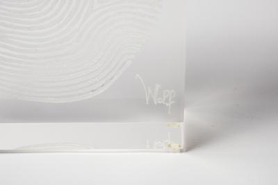 Finger Print Lucite Sculpture by Wolf
