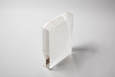 Finger Print Lucite Sculpture by Wolf