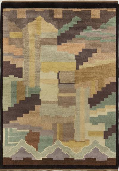 Finish Art Deco Rug by Greta Skoaster Woven at Kiikan Kutamo Workshop