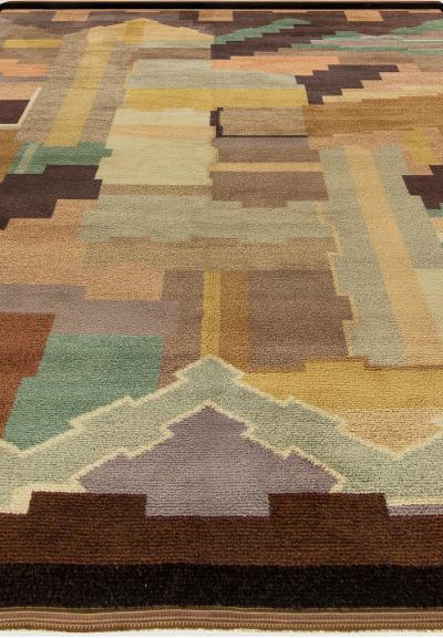 Finish Art Deco Rug by Greta Skoaster Woven at Kiikan Kutamo Workshop