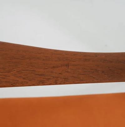 Finn Juhl Finn Juhl Cognac Leather and Teak Lounge Chair model FD 136