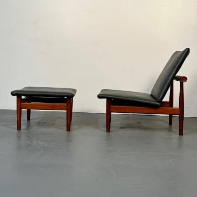 Finn Juhl Finn Juhl Danish Mid Century Modern Japan Lounge Chair and Ottoman Daverkosen