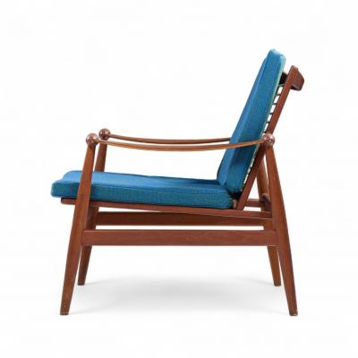 Finn Juhl Finn Juhl Mid Century Danish Teak Spade Lounge Chairs Pair