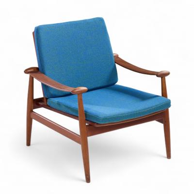 Finn Juhl Finn Juhl Mid Century Danish Teak Spade Lounge Chairs Pair